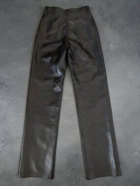 WILFRED Black Leather Straight Leg Pants Size 0